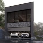 北九州・沖縄の注文住宅｜北九州市|ｲﾝﾅｰｶﾞﾚｰｼﾞ3台+2階LDK住宅　外付けﾌﾞﾗｲﾝﾄﾞ